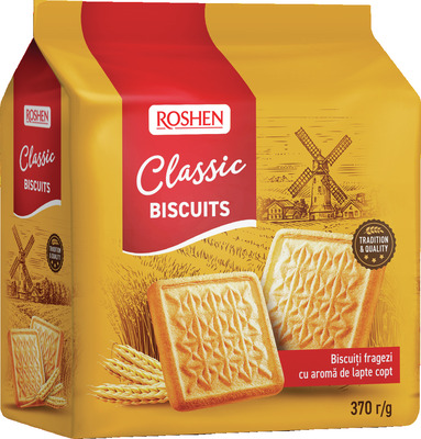 ROSHEN CLASSIC BISCUITI CU AROMA DE LAPTE COPT 370G