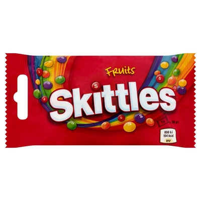 SKITTLES BOMBOANE GUMATE AROMA FRUCTE 38G