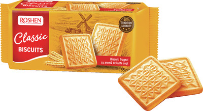 ROSHEN CLASSIC BISCUITI CU AROMA DE LAPTE COPT 185G