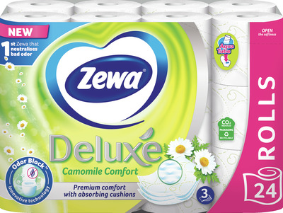 ZEWA DELUXE CAMOMILE COMFORT HARTIE IGIENICA 3 STR.24 ROLE