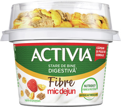 ACTVIA MIC DEJUN IAURT CAPSUNI SI FULGI DE CEREALE 163G