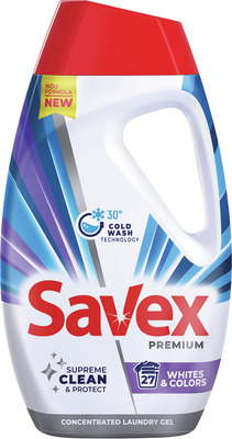 SAVEX PREMIUM WHITES&COLORS DETERGENT LICHID 1,08L