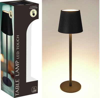 KOOPMAN LAMPA MASA 10X36CM, INCARCARE USB, NEGRU