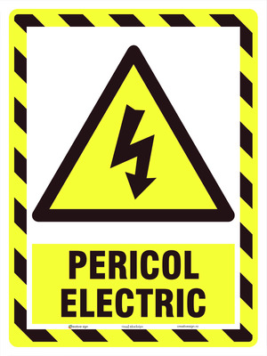 INDICATOR PERICOL ELECTRIC 15X20 CM