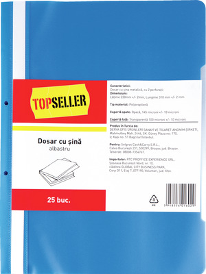 TOPSELLER DOSAR PP CU SINA ALBASTRU 25 BUCATI