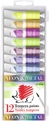 ICO TEMPERA 12 ML 12 CULORI METALICE