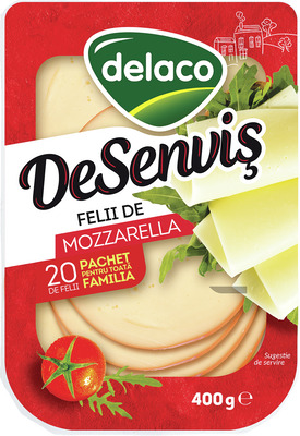 DELACO DESENVIS MOZZARELLA FELII 400G