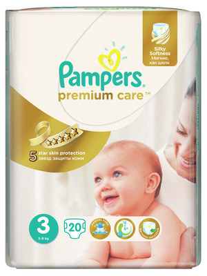 PAMPERS PREMIUM CARE 3 MIDI SMP 20BUC
