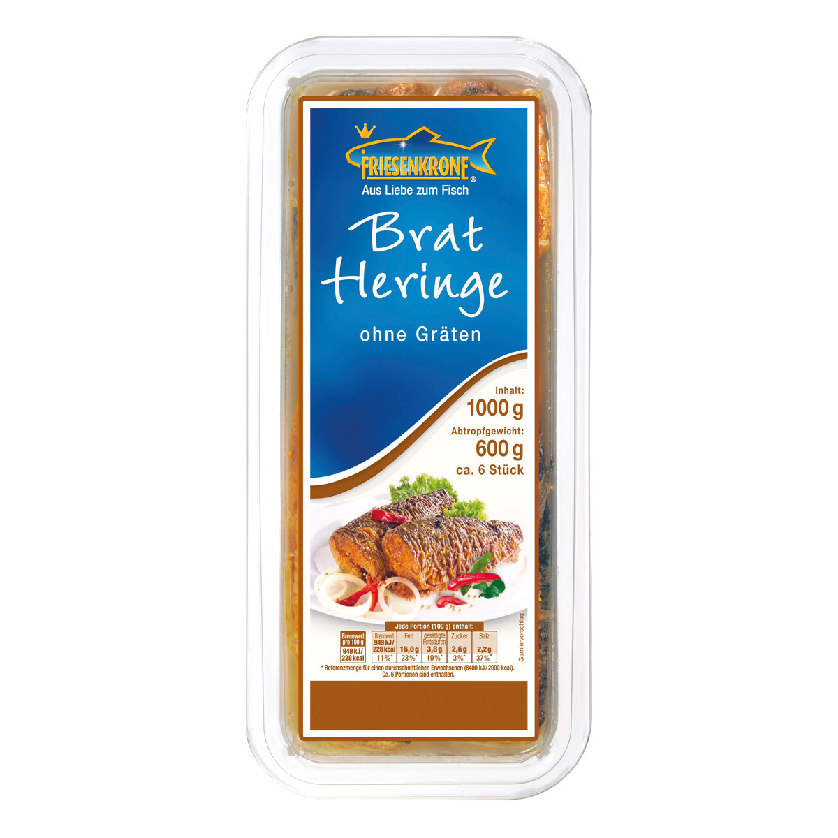 Friesenkrone Brathering ohne Gräten frisch 1kg