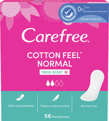 CAREFREE PANTY LINERS NORMAL ALOE 56BUC