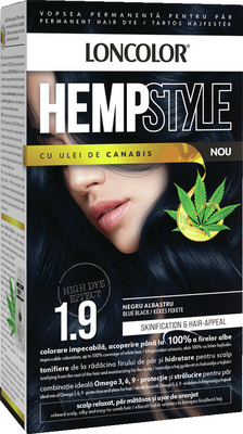 LONCOLOR HEMPSTYLE CU ULEI DE CANABIS 1.9 NEGRU ALBASTRU