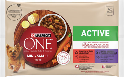 PUR.ONE MINI ACTIVE UM.CAINI VIT&CART&MO&RAT &PASTE&FAS 4X85