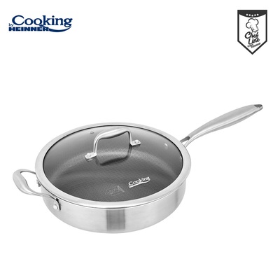HEINNER TIGAIE ADANCA INOX CU CAPAC STICLA,24X6.5CM,TITANIUM3