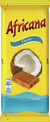 AFRICANA TABLETA CIOCOLATA LAPTE SI COCOS 80G