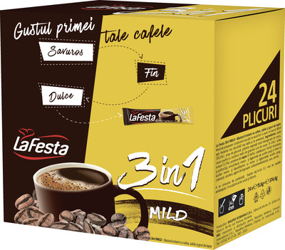LA FESTA 3 IN 1 CAFEA INSTANT MILD 24X15,6G