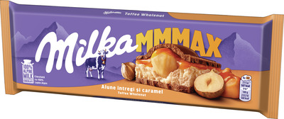 MILKA TABLETA CIOCOLATA ALUNE INTREGI SI CARAMEL 300G