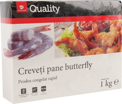 TRANSGOURMET QUALITY CREVETI PANE BUTTERFLY, IQF 1 KG