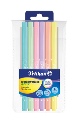 PELIKAN CARIOCA COLORELLA STAR VARF 0,8 MM 6 CULORI PASTEL