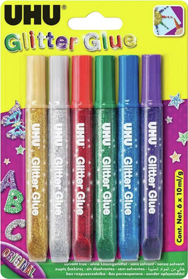 UHU ADEZIV CU SCLIPICI 10 ML SET 6 BUCATI