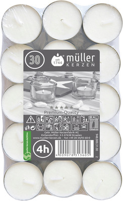 MUELLER LUMANARI PASTILA 30 BUCATI TIMP ARDERE: 4H