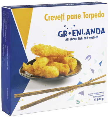 CREVETI PANETATI TORPEDO 26 30 BUC PER CUTIE 800G