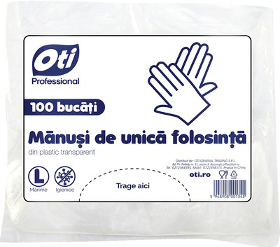 OTI MANUSI DE UNICA FOLOSINTA POLIETILENA 100BUC