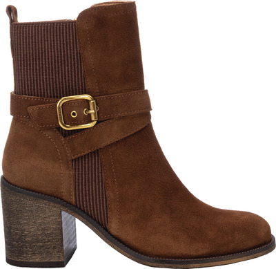 CARMELA BOTINE DAMA PIELE INTOARSA CAMEL 35 41