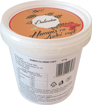 DELICATESE FOOD HUMUS CU ARDEI COPT 1KG