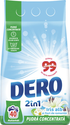 DERO AUTOMAT 2IN1 IRIS ALB 40 SPALARI 3KG