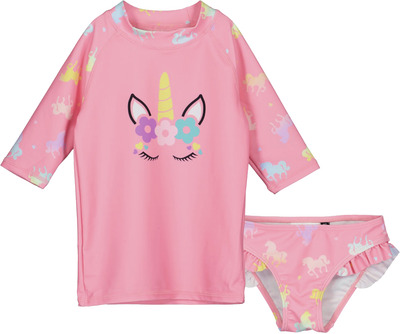 BLUESEVEN COSTUM BAIE 2PIESE UNICORN FETE 92-134 ROZ