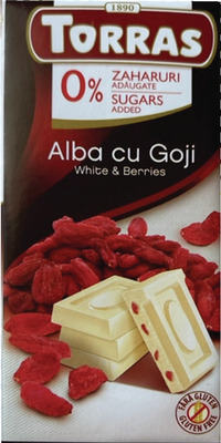 TORRAS CIOCOLATA ALBA CU GOJI FARA ZAHAR,FARA GLUTEN 75G