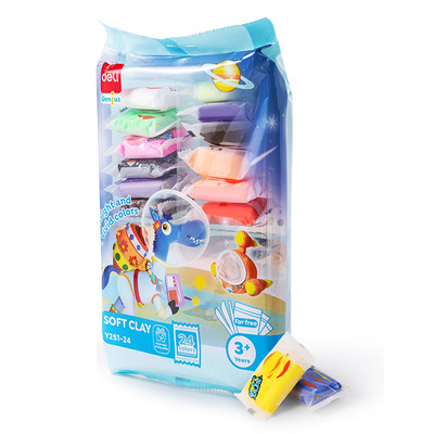 PLASTILINA SOFT CLAY 144 GR 24 CULORI