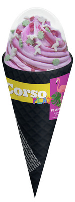 CORSO INGHETATA PLAY FLAMINGO CU AROMA DE VATA DE ZAHAR130ML