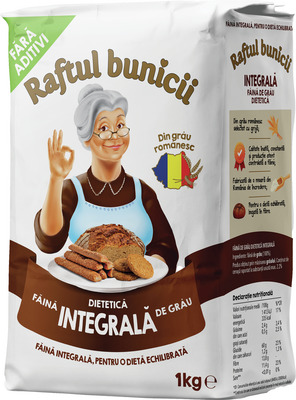 RAFTUL BUNICII FAINA INTEGRALA DE GRAU 1KG