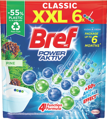 BREF POWER AKTIV PINE XXL ODORIZANT TOALETA 6X50G