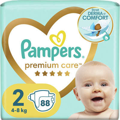 PAMPERS PREMIUM CARE SCUTECE COPII NR.2, 4-8KG,88B