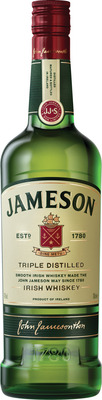 JAMESON TRIPLE DISTILLED IRISH WHISKEY 40% 0,7 SGR