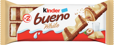 KINDER BUENO WHITE NAP.GLZ.CU UMPLUTURA DE LAPTE SI ALUNE39G