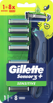 GILLETTE SENS.3 PL.SENSITIVE AP. DE RAS+8 REZERVE