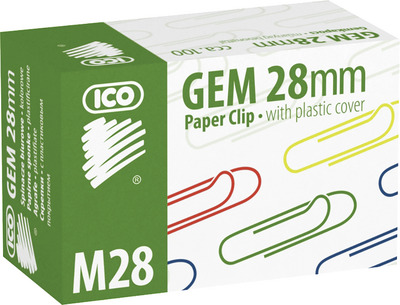 ICO AGRAFE METAL COLOR 28 MM 100 BUCATI