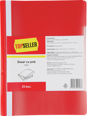 TOPSELLER DOSAR PP CU SINA ROSU 25 BUCATI