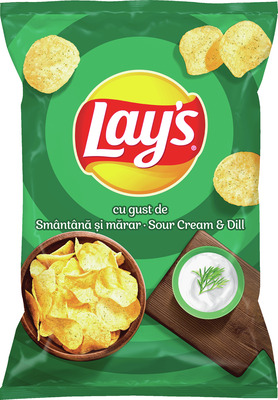 LAY'S CHIPS DIN CARTOFI CU GUST SMANTANA SI MARAR 125G
