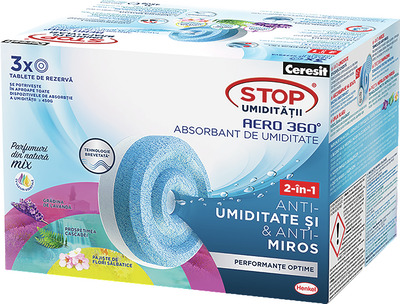 CERESIT AERO 3 REZERVE 450 GR ABSORBANT UMIDITATE, 3 AROME