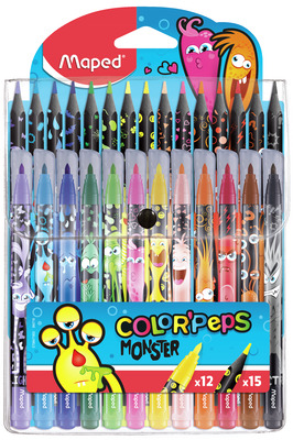 MAPED SET COLORIAJ 12 CARIOCI SI 15 CREIOANE COLORATE