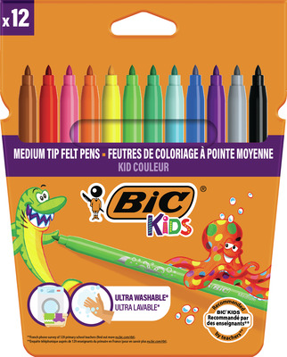 BIC CARIOCI ULTRLAVABILE SET 12 CULORI