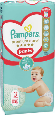 PAMPERS PREMIUM PANTS NUMARUL 3 MIDI 48BUC