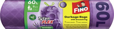 FINO TYTAN FLEX LAVANDA SACI MENAJERI CU SNUR 60L 8BUC