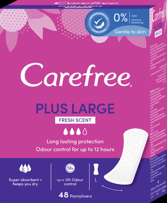 CAREFREE ABSORBANTE ZILNICE CU PROTECTIE INDELUNGATA 48BUC