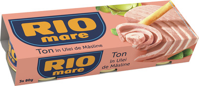 RIO MARE TON IN ULEI DE MASLINE 3X80G PACHET