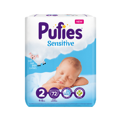 PUFIES SENSITIV MINI NR.2 MAXI PACK 72BUC